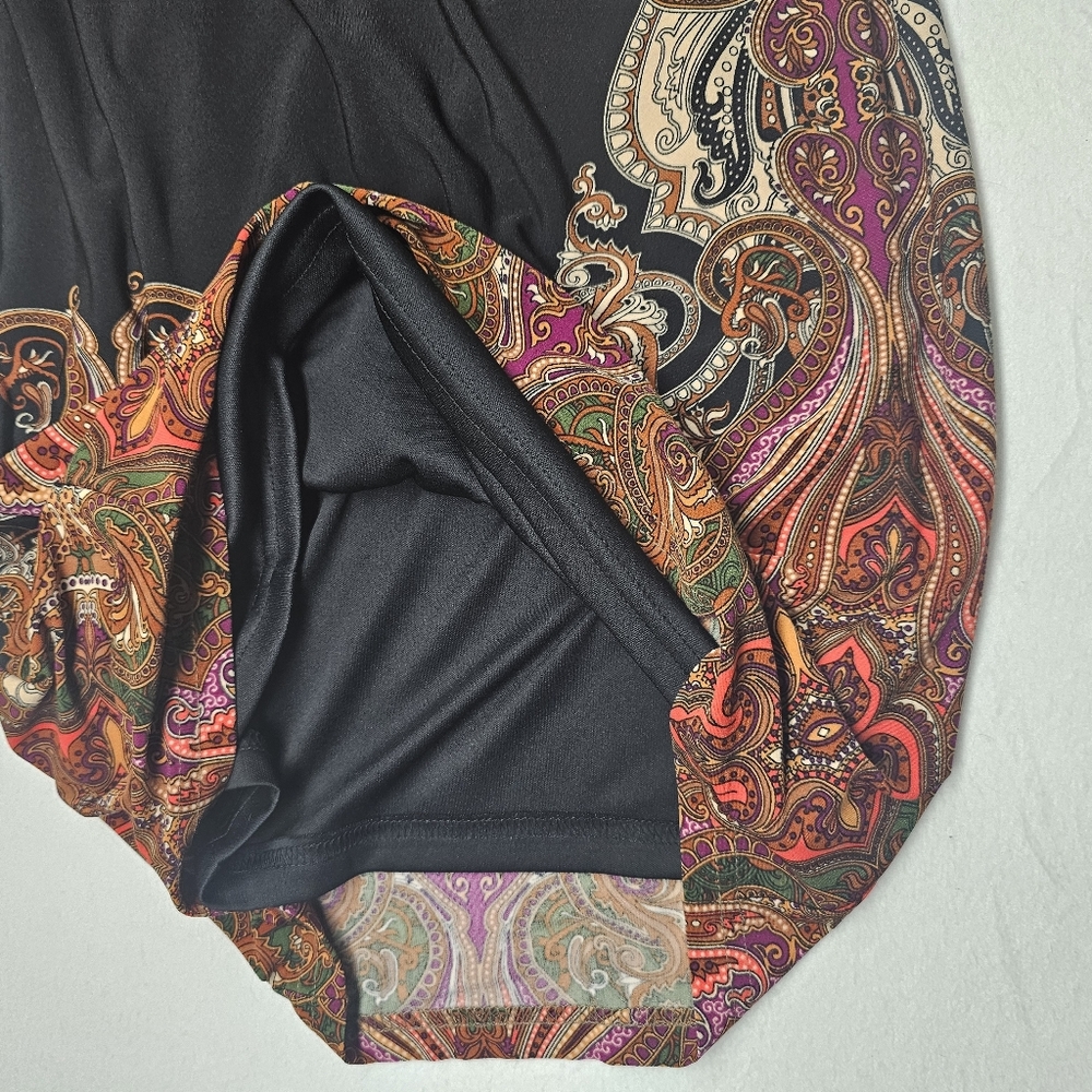 Joseph Ribkoff Dress - Paisley Print - Long Sleeve - Elegant -‎ Womens - Picture 5 of 8